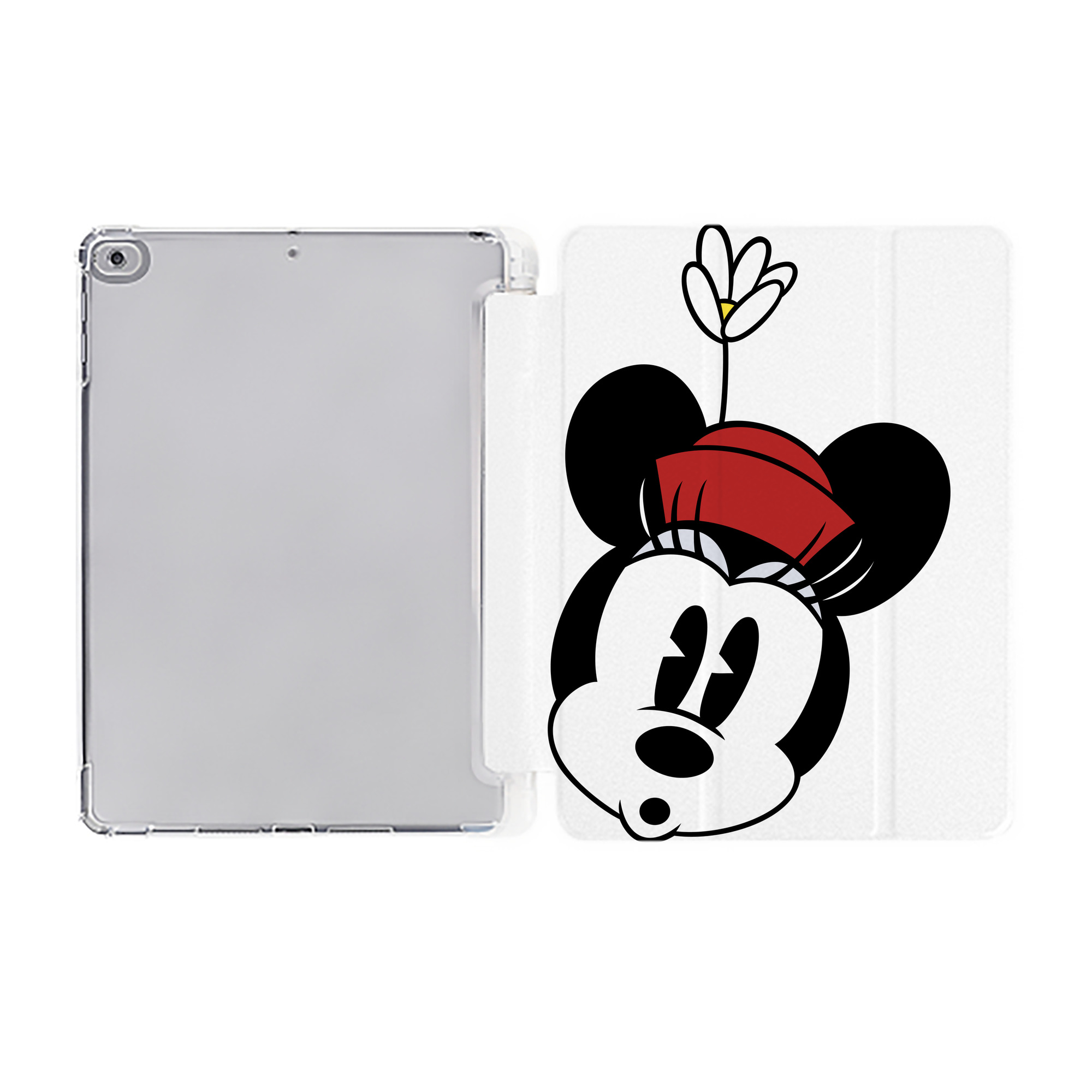 ミッキーマウス Mickey Mouse IPad ケース ペン収納付き 三つ折りスタンド PUレザー×シリコン 対応機種9.5/10.5/10.9インチ